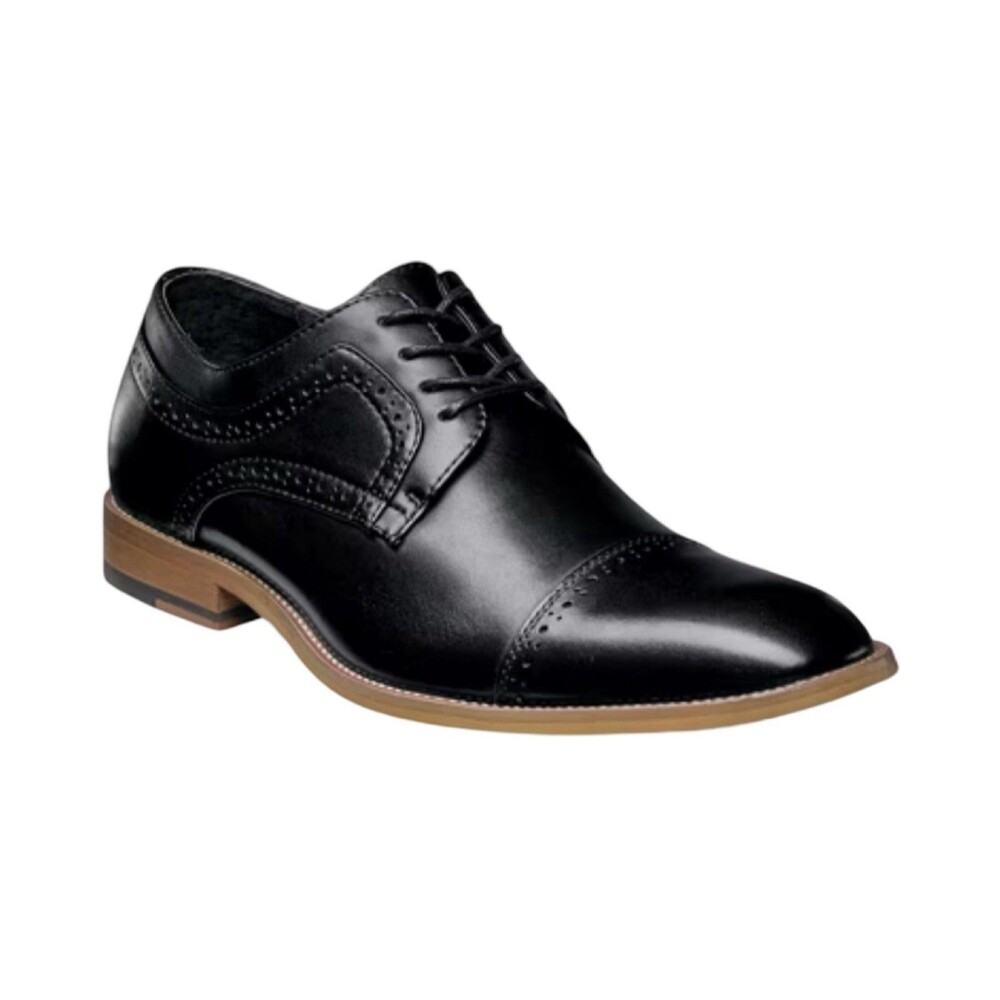 Stacy Adams Dickinson Cap Toe Black Oxford Dress Shoes Boys Size 6M NEW
